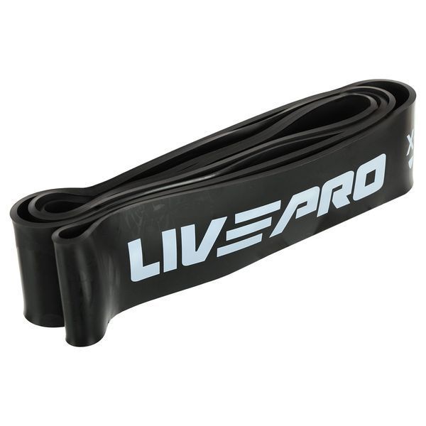 Гума петля для підтягування та тренувань стрічка силова LiveUp SUPER BAND LP8410-XL 39-77кг чорний LP8410-XL фото