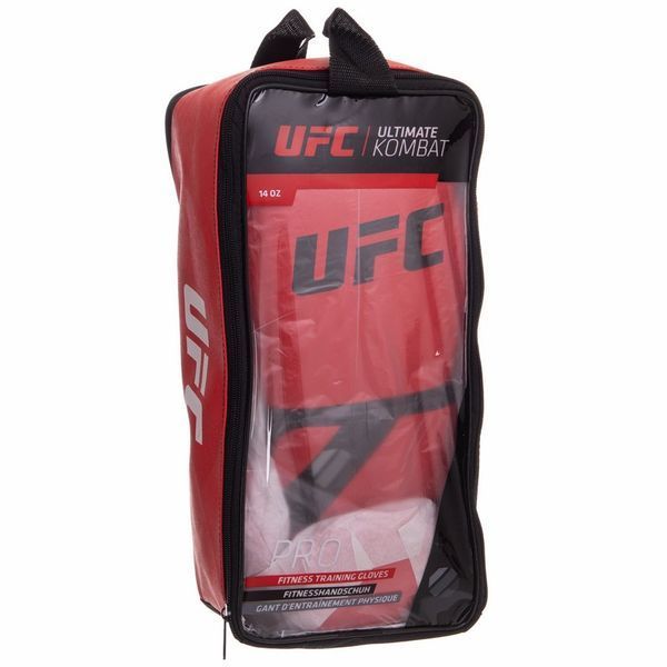 Рукавиці боксерські на липучці PU UFC PRO Fitness UHK-75032 14 унцій червоний UHK-75032 фото
