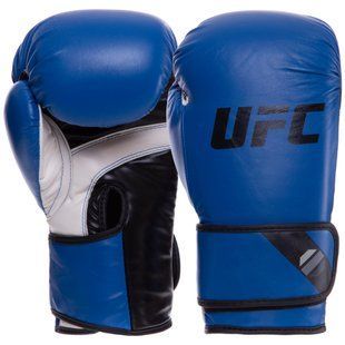 Рукавиці боксерські на липучці PU UFC PRO Fitness UHK-75035 12 унцій синій UHK-75035 фото