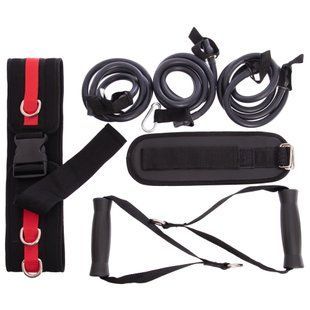 Поводок-амортизатор для тренировок на скорость и реакцию Record MULTI-WAY EXPANDER FI-6413 1м черный FI-6413 фото