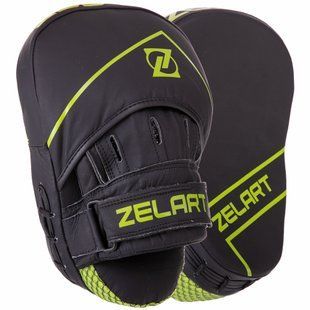 Лапа боксерська вигнута тренувальна шкіра Zelart VL-3148 25x18x5см 2штуки кольори в асортименті VL-3148 фото