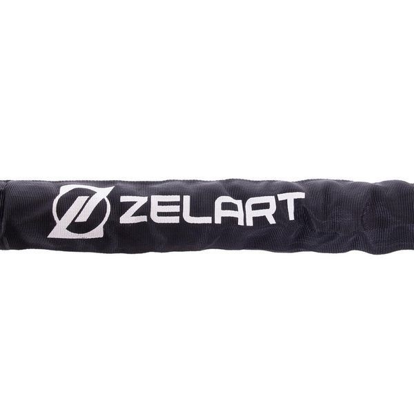 Канат для кросфіту в захисному рукаві Combat Battle Rope Zelart FI-2631-12 12м чорній FI-2631-12 фото