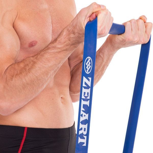 Гума петля для підтягувань та тренувань стрічка силова Zelart POWER BANDS FI-0889-4 POWER BAND 25-57кг синій FI-0889-4 фото