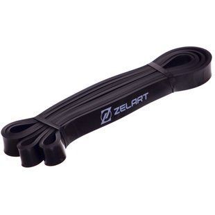 Резина петля для подтягиваний и тренировок лента силовая Zelart POWER LOOP FI-2606-2 16-32кг черный FI-2606-2 фото
