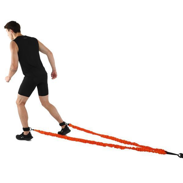 Поводок-амортизатор для тренировок на скорость и реакцию Zelart ANKLE STRAP FI-6555 черный-оранжевый FI-6555 фото